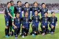 2026年サッカーW杯北中米大会アジア最終予選、グループC、バーレーン対日本。試合前の写真撮影に臨む日本の選手（2024年9月10日撮影）。(c)Mazen Mahdi / AFP