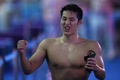 第18回世界水泳選手権、競泳男子200メートル個人メドレー決勝。優勝を喜ぶ瀬戸大也（2019年7月25日撮影）。(c)Oli SCARFF / AFP
