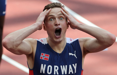 男子400mHでワーホルムが世界新V、女子走り幅跳びはミハンボが金