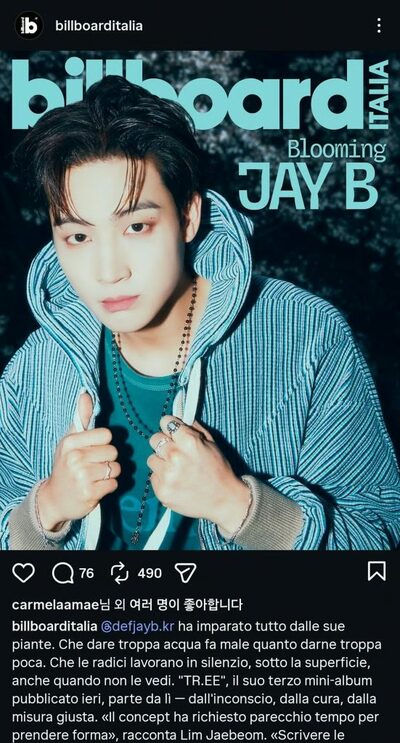 JAY B、新作「TR.EE」に海外音楽メディアが相次ぎ注目