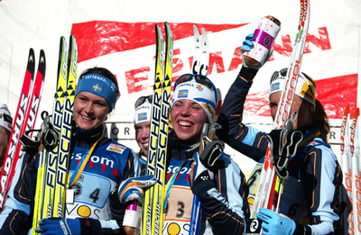 ＜クロスカントリー 06-07W杯・第13戦＞女子4x5キロメートルリレー、スウェーデンが優勝を果たす - スイス