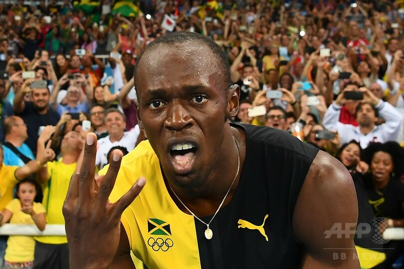 ボルトが短距離3種目3連覇、ジャマイカが400mリレー金