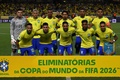 2026年サッカーW杯北中米大会南米予選、ブラジル対ボリビア。試合前の写真撮影に臨むブラジルの選手（2023年9月8日撮影）。(c)CARL DE SOUZA / AFP