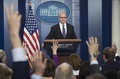 米ホワイトハウスで記者会見するH・R・マクマスター大統領補佐官（2017年5月16日撮影）。(c)AFP/SAUL LOEB