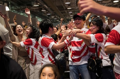 アイルランドに大番狂わせ―ファンの喜び爆発、ラグビーW杯