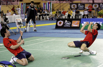 バドミントン・アジア選手権2008 ジェサン／ヨンデ組が男子ダブルスを制す