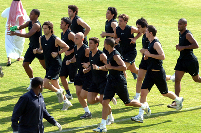 インテル モハメッド・ビン・ラーシド国際サッカー選手権に向けて練習を行う