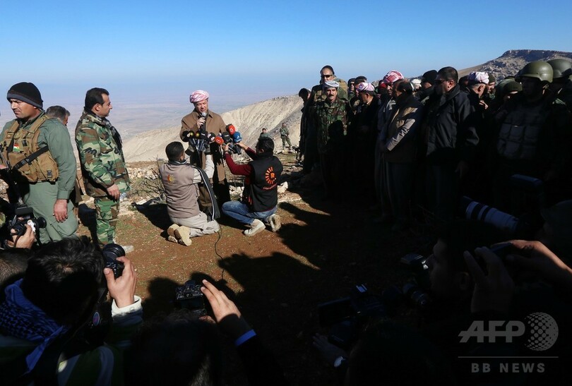 イスラム国からシンジャル山を解放、イラクのクルド人部隊