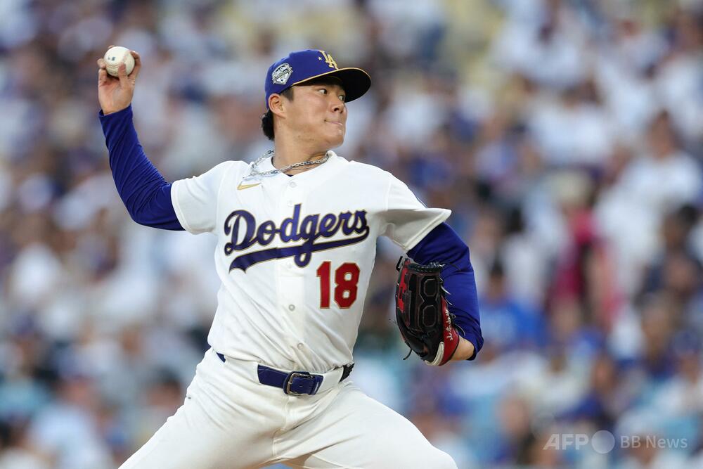 ドジャース、3連覇へ開幕戦白星発進 山本由伸6回2失点の力投