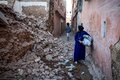 地震に見舞われたモロッコ・マラケシュの旧市街（2023年9月9日撮影）。(c)FADEL SENNA / AFP