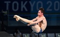 東京五輪、男子10メートル高飛び込み決勝に臨む英国のトム・デイリー（2021年8月7日撮影）。(c)Attila KISBENEDEK / AFP