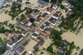 洪水に見舞われたドイツ南部のジムバッハアムイン（2016年6月2日撮影）。(c)AFP/dpa/Tobias Hase