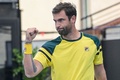 テニス、アデレード国際1、男子シングルス2回戦。ガッツポーズを見せるカンタン・アリス（2023年1月5日撮影）。(c)Brenton EDWARDS / AFP