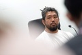 ラグビーW杯フランス大会の開幕を控え、トゥールーズで会見に臨む堀江翔太（2023年9月2日撮影）。(c)Matthieu RONDEL / AFP