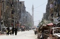 報道機関向けツアーで撮影された、シリアの首都ダマスカス郊外にあるドゥーマの様子（2018年4月16日撮影）。(c)AFP PHOTO / LOUAI BESHARA