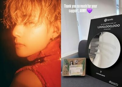 BTS・V、Spotify10億回ストリーミング達成