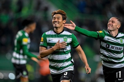 守田英正が2ゴール スポルティング大勝に貢献