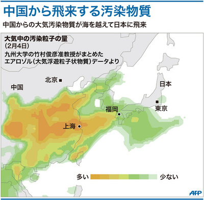 【図解】中国から飛来する汚染物質