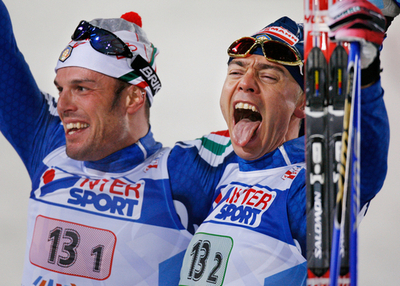 ＜FISノルディックスキー世界選手権2007＞イタリア 男子チームスプリントで優勝 - 札幌