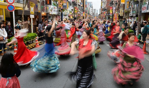 壮観！総勢500人のフラメンコ 東京・立川市 写真8枚 国際ニュース