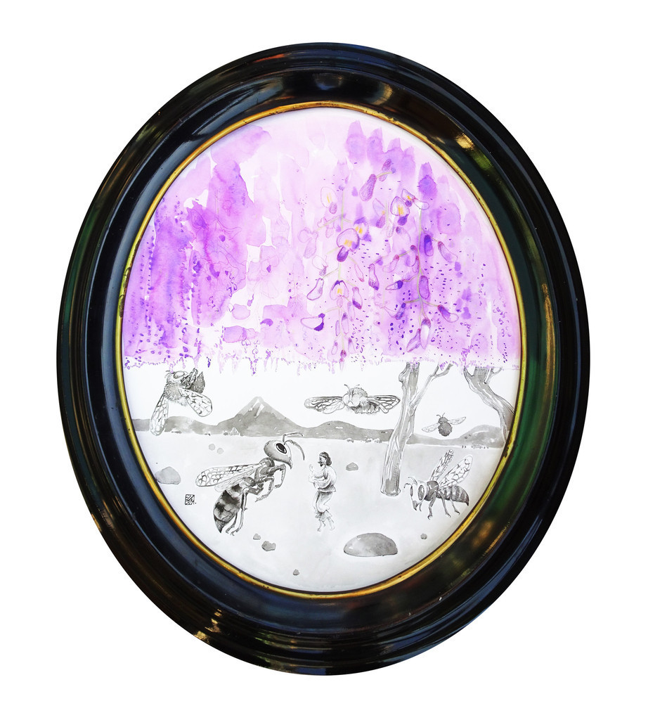 河原シンスケ個展、セレクトショップ「デコデボネア」で12月28日まで