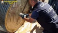 イスラム国（IS）がシリアで製造した錠剤のアンフェタミンの調査に参加する、イタリア財務警察の捜査官。伊財務警察ナポリ支部提供の動画より（撮影日不明、2020年7月1日入手）。(c)AFP PHOTO / GUARDIA DI FINANZA / HANDOUT