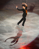 フィギュアスケート世界国別対抗戦（%%ISU World Team Trophy 2009%%）のエキシビションが19日、東京・国立代々木競技場で行われた。写真はエキシビションで演技するスイスのステファン・ランビエール（%%Stephane Lambiel%%）。（2009年4月19日）(c)AFP/TORU YAMANAKA
