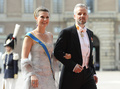 ノルウェー王室のマッタ・ルイーセ王女（左）とアリ・ベン氏（2015年6月13日撮影）。(c)JONATHAN NACKSTRAND / AFP