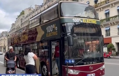 中国製EVバスがフランスのパリに登場 内外で注目を集める