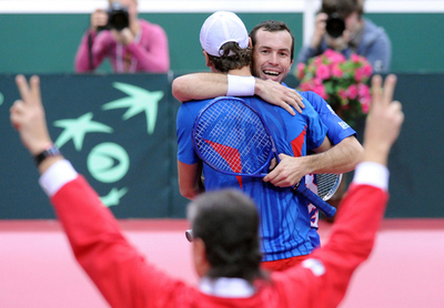 チェコ ダブルスを制し準々決勝進出に王手