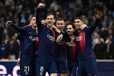 PSGが優勝に前進 前半に退場者出しながらもマルセイユに勝利