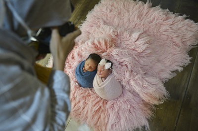 【今日の1枚】ひな人形のよう、双子の赤ちゃん