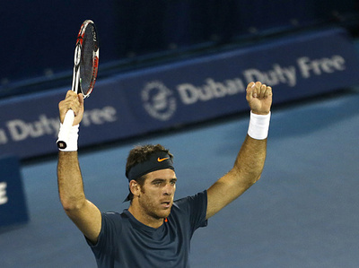 デルポトロが辛勝で2回戦進出、ドバイ・テニス選手権