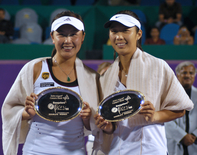 彭帥／孫甜甜組バンガロール・オープン制す