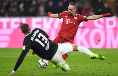 リベリ弾でバイエルンが優勝争いに踏みとどまる、ドルトとの差は6に