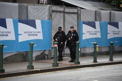 英保守党大会で中国国営テレビ記者排除、在英大使館が謝罪要求