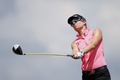 女子ゴルフ、ヨコハマタイヤLPGAクラシック最終日。9番でティーショットを打つクリス・タムリス（2015年8月30日撮影）。(c)AFP/Getty Images/Todd Warshaw