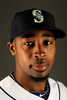 米大リーグ（MLB）のシアトル・マリナーズ（%%Seattle Mariners%%）は25日、キャンプが行われているアリゾナ州ピオリア（Peoria）でメディア向けのフォトデーを催した。写真はポーズをとるショーン・フィギンス（%%Chone Figgins%%）。（2010年2月25日撮影）(c)AFP/Getty Images/Ezra Shaw