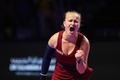 女子テニス、WTAファイナルズ4日目。勝利を喜ぶバルボラ・クレイチコバ（2024年11月5日撮影）。(c)Fayez NURELDINE / AFP