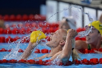 ショーストレムがタイトル奪還、女子100mバタフライ 第15回世界水泳