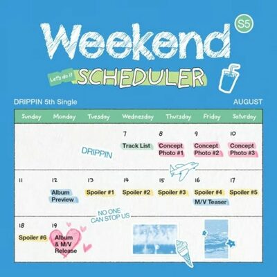 DRIPPIN、5thシングル「Weekend」カムバックスケジューラーを公開