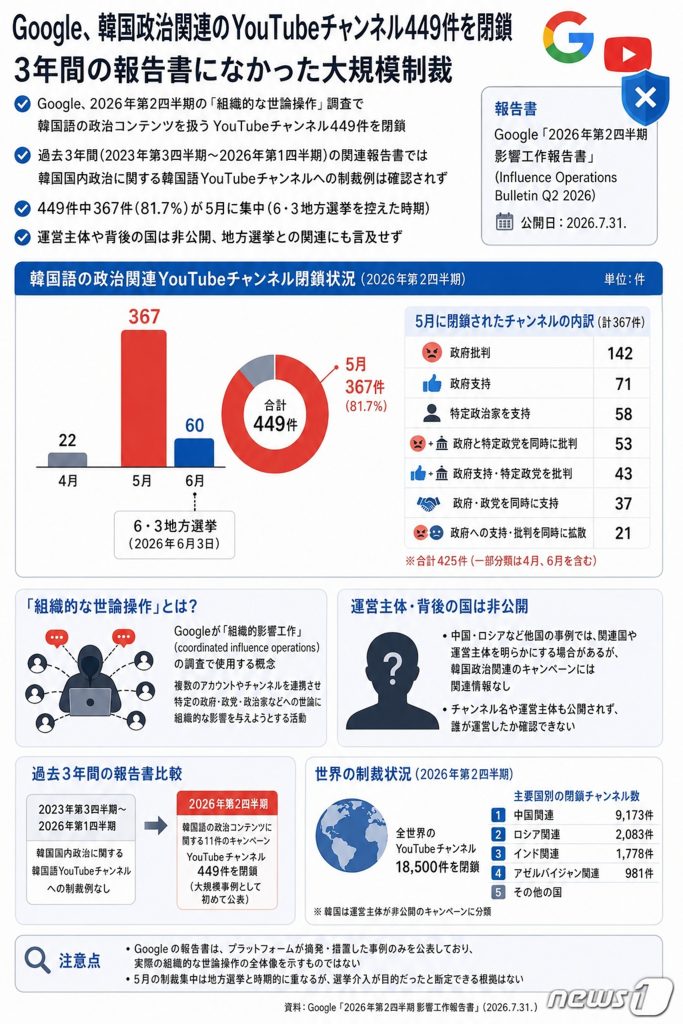韓国政治扱うYouTube449チャンネルをGoogleが閉鎖…「組織的な世論介入」で大規模措置 写真枚 国際ニュース:AFPBB News