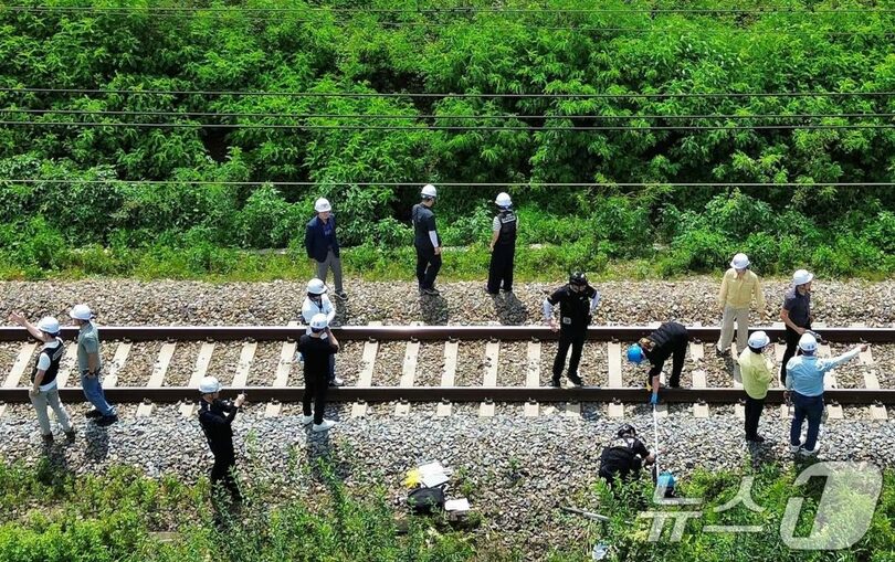 2025年8月20日午後、京釜線ムグンファ号列車事故現場(c)news1