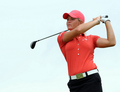 ショットを打つノルウェーのスーザン・ペターセン（%%Suzann Pettersen%%）。(c)AFP/ROSLAN RAHMAN