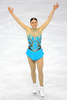 フィギュアスケート四大陸選手権2009（%%ISU Four Continents Figure Skating Championships 2009%%）女子シングル・フリースケーティング（FS）で2位の117.01点を記録し、合計183.91点で総合3位に入ったカナダのジョアニー・ロシェット（%%Joannie Rochette%%）。（2009年2月6日撮影）(c)AFP/Getty Images/Matthew Stockman