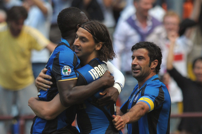 インテル フィーゴ最後の試合を勝利で飾る、イブラヒモビッチは得点王に