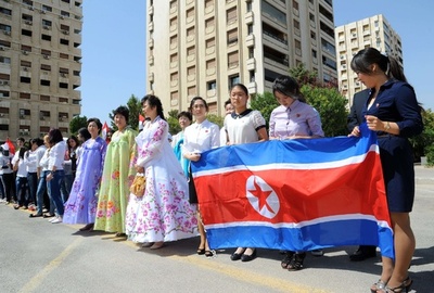内戦続くシリア、首都に「北朝鮮建国の父」たたえる公園