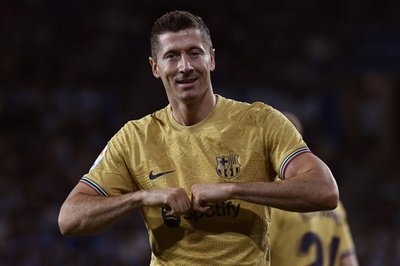 バルサが今季初白星 レワンドフスキに移籍後初ゴール