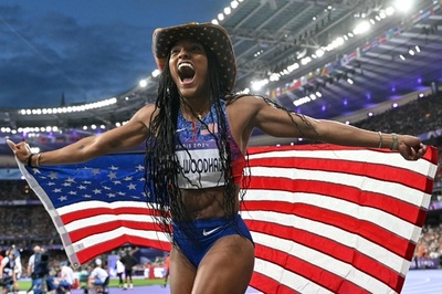 デイビスウッドホールが女子幅跳び金 男子やり投げはナディーム パリ五輪