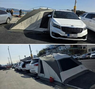 韓国・漁港の公共駐車場をキャンプ場に…「撮れるなら撮ってみろ」開き直り発言、強気すぎる「迷惑ファミリー」